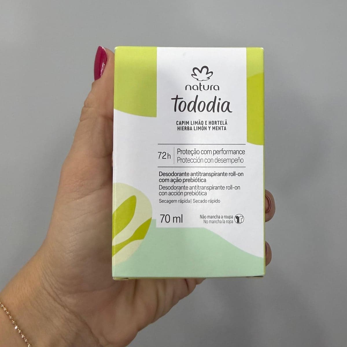 Desodorante Roll-on Natura Tododia Capim-Limão e Hortelã 70ml