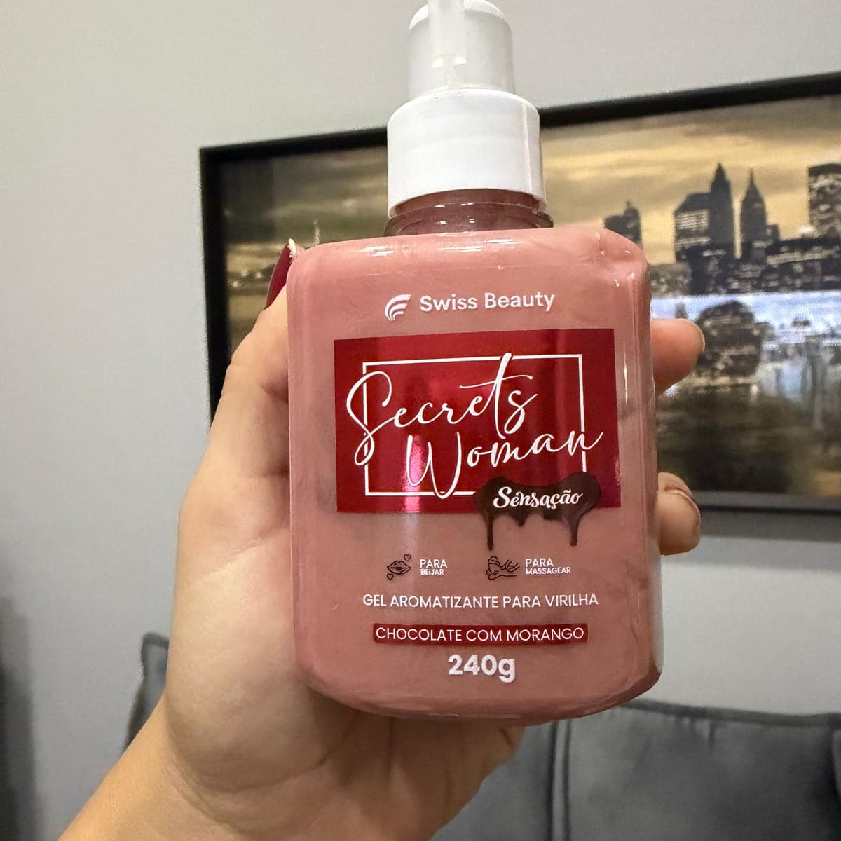 Gel Aromatizante Morango com Chocolate